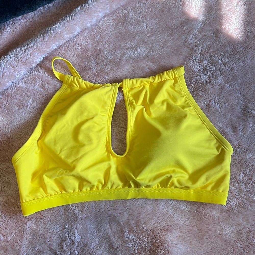 Yellow Halter Bikini Top